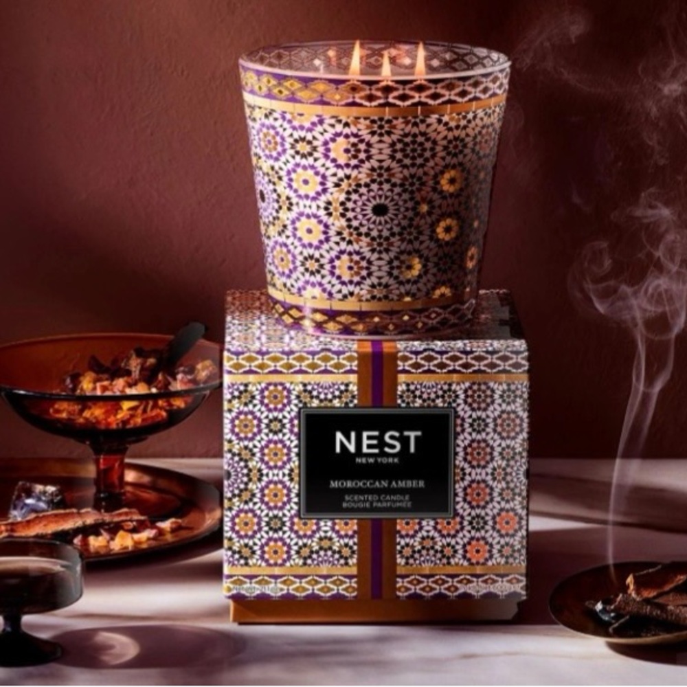 Moroccan Amber Decorative Scented Classic Candle 3-Wick Jumbo 21.1 oz.